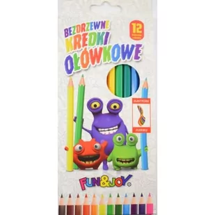 Titanum Bezdrzewne kredki ołówkowe Fun&amp;Joy 12 kolorów - Przybory szkolne - miniaturka - grafika 2
