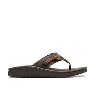 Klapki i japonki męskie - Clarks Wesley Sun klapki męskie, Skóra z wosku pszczelego, 44.5 EU - miniaturka - grafika 1