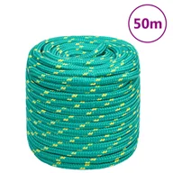 Pasmanteria - vidaXL Linka żeglarska, zielona, 18 mm, 50 m, polipropylen - miniaturka - grafika 1