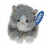 Maskotki i pluszaki - Pluszowe ZOO: Maskotka KOT KOTEK leżący szary 23cm (48822) - miniaturka - grafika 1