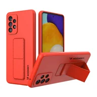 Etui i futerały do telefonów - Wozinsky Kickstand Case silikonowe etui z podstawką etui Samsung Galaxy A73 czerwone - miniaturka - grafika 1