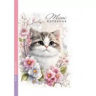 Szkolne artykuły papiernicze - Notatnik 105x165/48K kratka kotek - miniaturka - grafika 1