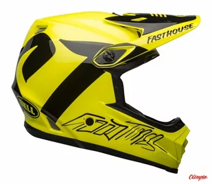 Kask full face Bell Full-9 Fusion Mips fasthouse gloss hi-viz black - Kaski rowerowe - miniaturka - grafika 1
