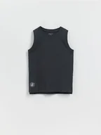 Koszulki dla chłopców - Reserved - Koszulka bez rękawów - ciemnoszary - miniaturka - grafika 1