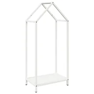 Wózki magazynowe - vidaXL Stojak na drewno opałowe, biały, 40x25x90 cm - miniaturka - grafika 1