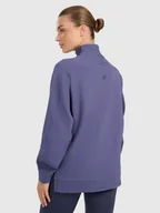 Bluzy damskie - Bluza dresowa do jogi i pilatesu damska 4F 4FWAW25TFSWF589-30S Niebieski M - miniaturka - grafika 1