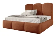 Łóżka - Pomarańczowe tapicerowane łóżko chmurka 5 rozmiarów N0-K28 - miniaturka - grafika 1