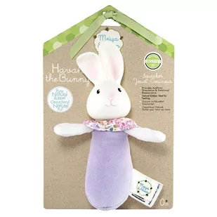 Meiya & Alvin - Grzechotka Miękka Z Gryzakiem Z Organicznego Kauczuku Hevea Havah Bunny - Gryzaki dla dzieci - miniaturka - grafika 1