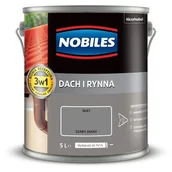 Emalie - Farba akrylowa Dach i Rynna Szary Jasny 5 l Nobiles - miniaturka - grafika 1