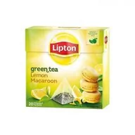 Herbata - Lipton Zielona herbata Lemon Macaroon 20 x 1,6 g - miniaturka - grafika 1