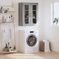 Szafki na klucze - vidaXL Szafka wisząca, szary dąb sonoma, 69,5x34x90 cm - miniaturka - grafika 1