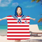 Okrycia kąpielowe dla dzieci - Ponczo Ręcznik Dla Dzieci 60X90 Żaglowiec - miniaturka - grafika 1