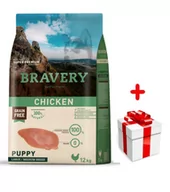 Sucha karma dla psów - Bravery Grain Free Puppy Medium Large Chicken 12kg + niespodzianka dla psa GRATIS! - miniaturka - grafika 1