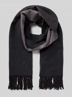 Apaszki i szaliki damskie - Szal z dodatkiem wiskozy i sznurkowymi wykończeniami - miniaturka - grafika 1