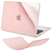 Torby na laptopy - Etui do Apple Macbook Air 13.6 - M2/M3 2022/2023/2024/2025 Alogy AirGuard™ Elastyczna obudowa Matowa Przezroczysty Różowy - miniaturka - grafika 1