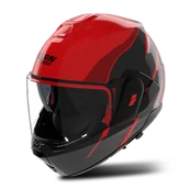 Kaski motocyklowe - Kask Szczękowy Nolan N-120-1 Fluente Czerwony/Czarny/Czerwony Visceral BłyszczącyXS - miniaturka - grafika 1