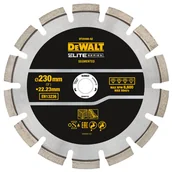 Tarcze do pił - DeWalt DT20466-QZ segmentowa tarcza diamentowa do cięcia betonu i asfaltu 230x25,4 mm Elite - miniaturka - grafika 1