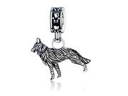 Pandora Valerio.pl Rodowany srebrny wiszący charms koralik wilk wolf srebro 925 BEAD171 BEAD171