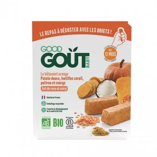 Good Gout BIO BLW Paluszki z czerwonej soczewicy i dyni, 120g - Dania dla dzieci - miniaturka - grafika 1