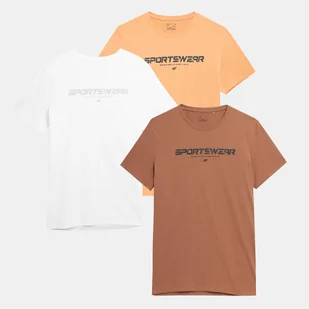 T-SHIRT KOSZULKA MĘSKA 4F ZESTAW KOMPLET 3 SZTUKI - Koszulki męskie - miniaturka - grafika 1