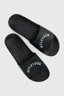 Klapki i japonki męskie - Tommy Hilfiger klapki CURVE HILFIGER MTYPE POOL SLIDE męskie kolor granatowy FM0FM04912 - miniaturka - grafika 1