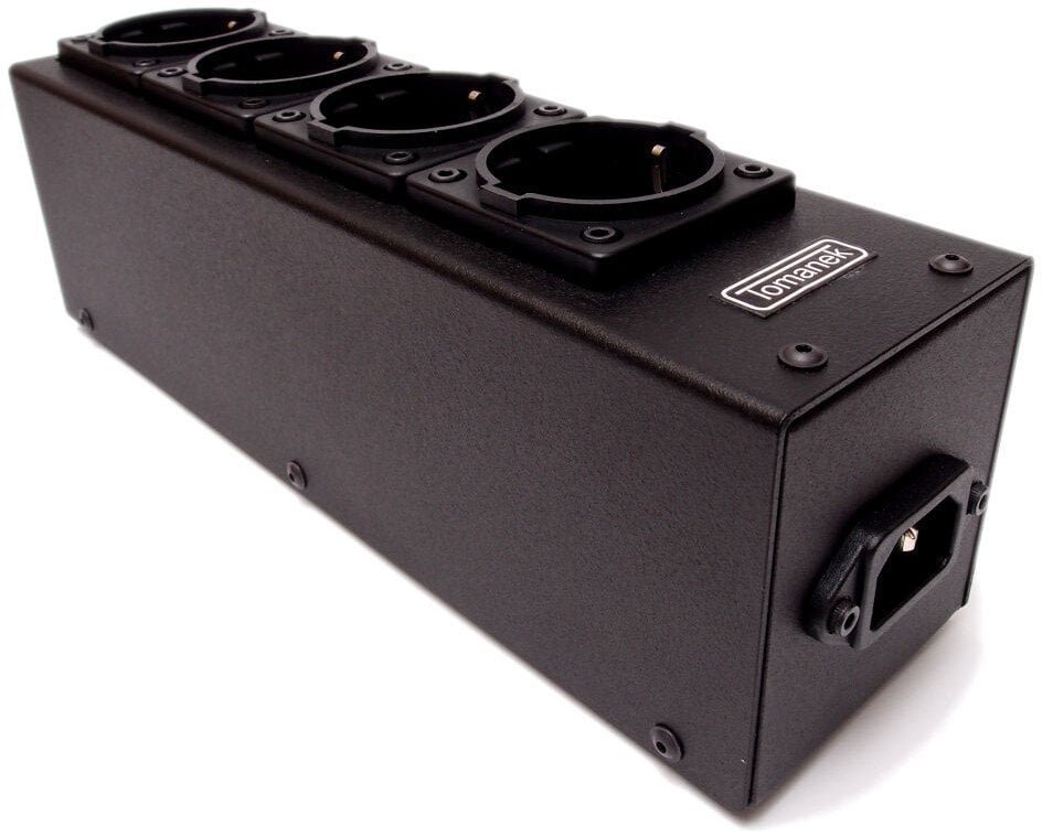 Tomanek TAP4S+ - listwa zasilająca SLIM jednorzędowa do sprzętu audio z filtrem sieci oraz dc blockerem 605848863314