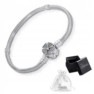 Bransoletki - Bransoletka modułowa do Charms KONICZYNKA z cyrkoniami Srebro 925 18 cm - miniaturka - grafika 1