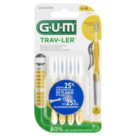 Szczoteczki międzyzębowe - SUNSTAR Sunstar Gum Trav-Ler szczoteczka międzyzębowa 1,3 mm x 4 szt żółta - miniaturka - grafika 1
