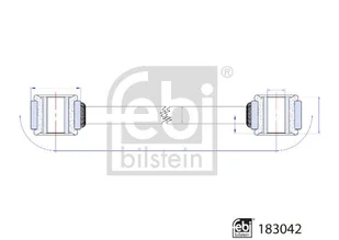 Drążek / wspornik, stabilizator Febi Bilstein 183042 - Układ zawieszenia - akcesoria - miniaturka - grafika 1