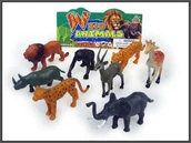 Figurki dla dzieci - Hipo Zwierzeta dzikie 8szt 8cm w worku - miniaturka - grafika 1