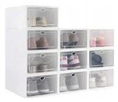 Meble modułowe i akcesoria - 10 X Pudełko Pojemnik Organizer Na Buty Z Klapą - miniaturka - grafika 1