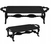 Świece - PODGRZEWACZ do potraw naczyń ŻELIWO czarny na świeczki żaroodporny 32x14cm - miniaturka - grafika 1