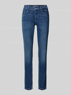 Jeansy o kroju skinny fit z mieszanki bawełny - Spodnie damskie - miniaturka - grafika 1