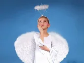 Dodatki do strojów karnawałowych - Opaska aureolka biała - 1 szt. - miniaturka - grafika 1