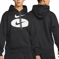 Bluzy męskie - Nike bluza męska czarna ocieplana Sportswear Swoosh League DM5458-010 S - miniaturka - grafika 1