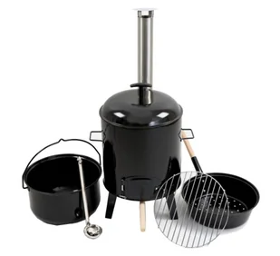 Grill Kociołek Myśliwski Z Paleniskiem Garnek 14l - Paleniska ogrodowe - miniaturka - grafika 1