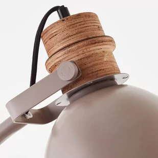 Lampa stojąca Erena, głowica wychylana, taupe - Lampy stojące - miniaturka - grafika 1