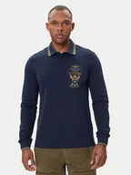 Koszulki męskie - Aeronautica Militare Polo 252PO1896UP00173 Granatowy Regular Fit - miniaturka - grafika 1