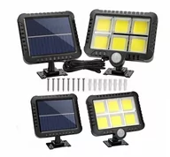 Lampy ogrodowe - Lampa Solarna z Czujnikiem Ruch i Zmierzchu 120 LED halogen - miniaturka - grafika 1