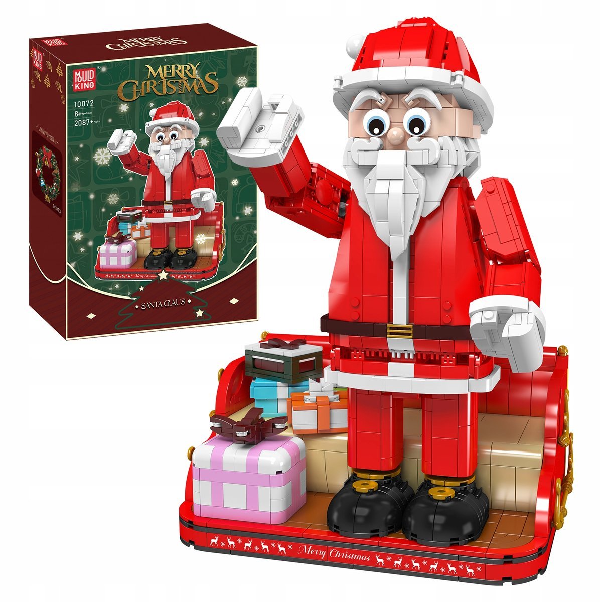 Klocki Mould King 10072 Święty Mikołaj Ruchoma Figurka 2087 el. Święta