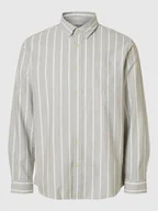 Koszule męskie - Camicia Oxford Uomo Selected Rigata Regular Fit - miniaturka - grafika 1