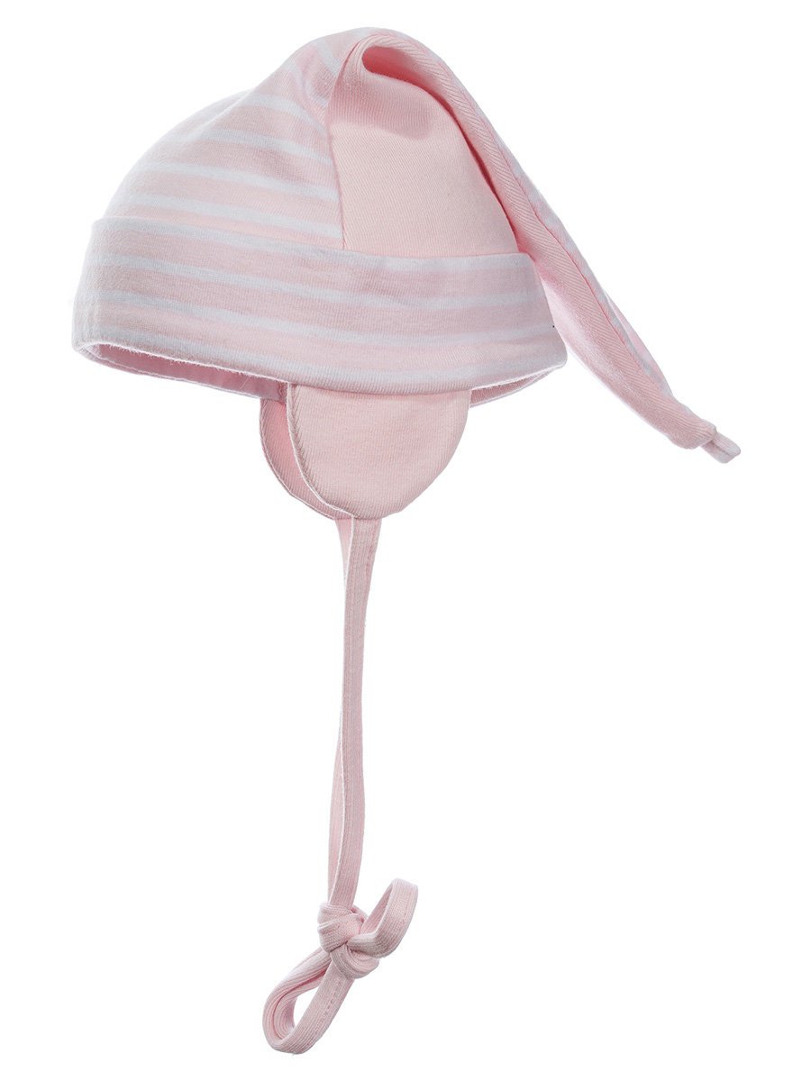 Niemowlęca czapka wiązana smerfetka jasnoróżowa Doll r.41