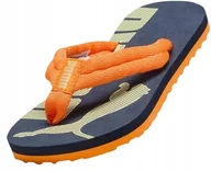 Klapki i japonki damskie - PUMA KLAPKI JAPONKI GRANATOWE Z POMARAŃCZOWYM PASKIEM 36 J1A - Puma - miniaturka - grafika 1