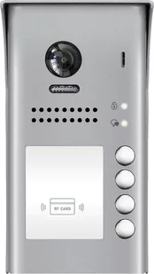 Eura-Tech KASETA ZEWNĘTRZNA WIDEODOMOFONU EURA VDA-85A5 2EASY natynkowa 4-lokatorska fisheye z funkcją karty zbliżeniowej  - Wideodomofony - miniaturka - grafika 1