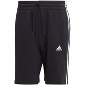 Spodenki męskie - Spodenki męskie adidas Essentials Fleece 3-Stripes czarne IB4026 S - miniaturka - grafika 1
