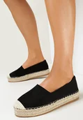 Espadryle damskie - Czarne Espadryle Thaxie - miniaturka - grafika 1