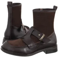 Botki damskie - Botki Brązowe V478-01933-09TDM (VE896-a) Venezia - miniaturka - grafika 1