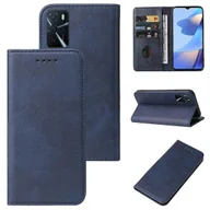 Etui i futerały do telefonów - Do skórzanego etui na telefon OPPO A54s z magnetycznym zamknięciem Niebieski - miniaturka - grafika 1