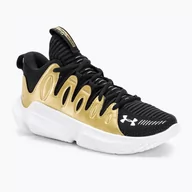 Buty sportowe damskie - Buty do koszykówki damskie Under Armour W Flow Breakthru 4 black/metallic gold/white - miniaturka - grafika 1