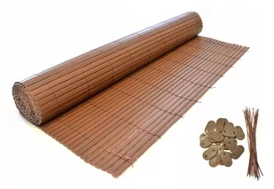 DWUSTRONNA MATA PCV, BALKONOWA 1x3 m, brąz - Parawany - miniaturka - grafika 1